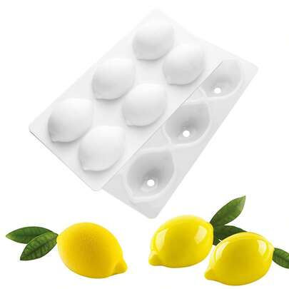 1 pezzo Stampo per cioccolato a forma di limone, stampo per barretta di cioccolato di Dubai, stampo in silicone 3D, stampo per caramelle, stampo per torta mousse, stampo per budino, adatto per strumenti di decorazione torte fai-da-te, forniture da forno, accessori da cucina, articoli per la casa