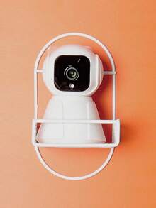 1pc Iron Art Wall Mount Holder Bracket For Indoor Security Camera, Home Surveillance Stand, Wall Mounted Storage Rack