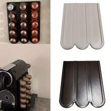 1 pezzo Portacapsule da parete per caffè - Spazio di stoccaggio verticale, contiene fino a 15 capsule, compatibile con macchine da caffè e la maggior parte dei caffettieri, decorazione per bancone da cucina o ufficio - Materiale in plastica durevole, design elegante, plastica di alta qualità