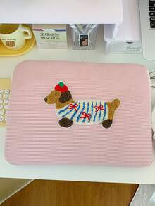 Laptop Case White Tablet Bag 11 Inches/14 Inches Computer Bag IPad Bag Laptop Bag Sausage Dog Sticker Laptop Bag File Bag Laptop Protective Case Computer Bag 11 13 14 15.3 15.6 Inches Portable Desktop Computer Bag Mac Book Tablet Computer Bag 9-11 Inches IPad Air 4 5 Pro 11 Mini 5 6 IPad Bag Shockproof Bag