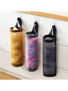 Wall-Mounted Trash Bag Storage Box; Plastic Bag Storage Box; Storage Bag For Hanging On The Wall - Multicolor - View 3