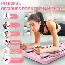 Tabla Abdominal Multifuncional Plank Trainer Rodillo Negro-1 - Rosa - Ver 5