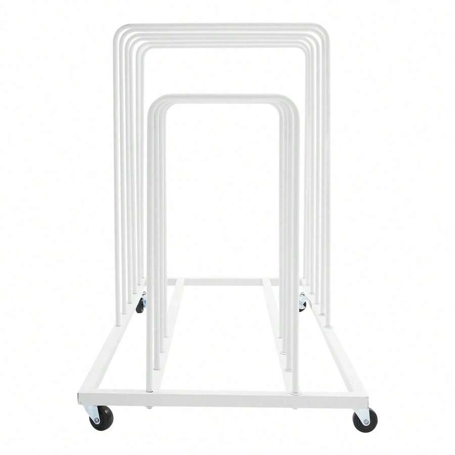 Art Storage Rack With Wheels, Rolling Art Painting Drying Rack 9 Section Metal Storage Stand For Canvas Drawing Boards Panels Prints - White - View 1