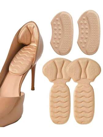 6 Paar - Gemischte Fersenkappen - Geeignet für zu große Schuhe - Passend für Männer und Frauen, deren Schuhe etwas zu groß sind - Damenschuhe - Damen High Heels - Schwarze High Heels - Herrenschuhe - Fußschutz für High Heels und Loafer - Verhindert Fersenrutschen und Blasen, einfarbige elegante Fersenkappen Einlegesohlen 2-in-1 für Party, Büro, Schule, Hochzeit, Urlaub, ganzjährig