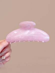 2pcs Large Size Pink & White Ombre Wavy Hair Clips, 11cm, High Quality Elegant Minimalist Versatile Summer Hair Accessories Suitable For Daily, Casual, Party, Work, Vacation, Face Washing, Makeup, Outfit Matching Elegant Claw Clip Winter Hair Clutch