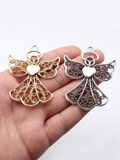 1 Stück 54x68mm (2,13x2,68 Zoll) Engel Charm Anhänger für DIY Schmuckherstellung, Halskette, Schlüsselanhänger, Handykette, Armband, Handwerks-Zubehör