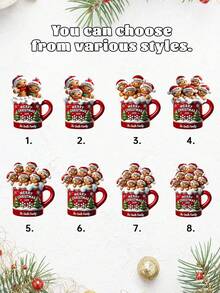 Personalized Custom 2-9 Names Christmas Ornament - Custom Text Pendant, Acrylic Material, Smooth Finish - Great For Christmas Tree Decoration, Family Holiday Gifts, Home Festive Decor - Suitable For Adults, Kids, Newlyweds, Gift Recipients - Gingerbread Theme, Christmas Keepsake, Holiday Accessory,Personalized Christmas Ornament,Custom Christmas Tree Decor,Christmas Gift ,Personalized Gifts