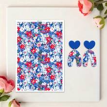 1 PC Gorgeous Abstract Oil Painting Series Pattern Soft Ceramic Earrings Water Transfer Paper Color Painting Leopard Handmade Clay Disposable Water-Soluble Stickers - Multicolor - View 28