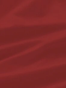 优雅日常复古法式长袖连衣裙，方领，褶皱，束腰，A 字形喇叭下摆迷你连衣裙 - 紅色 - 查看 9