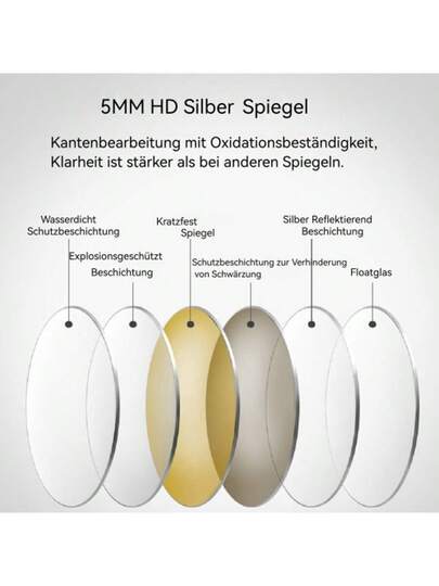 60 90 Cm Slimme LED Touch Anti Fog Wand Spiegel Bathroom Hair Salon view 7