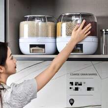 1 Stück großer 360° drehbarer Süßigkeitenspender - Mehrfachfächer, feuchtigkeitsgeschützt, insektensicher, Kunststoff Aufbewahrungsbehälter