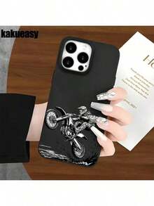 Large Hole Imitation Liquid Phone Case And Cover, Designed For Motorcycle Riders, Suitable For IPhone 16 Pro Max, 16, 15 Pro, 14, 14 Plus/14 Pro Max, 13, 13 Pro, 12 Pro, And 11/11 Pro Max Series, Ideal Gift For Birthdays And Celebrations.