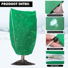 Una cubierta de protección contra heladas para plantas con cremallera y cordón, adecuada para cubrir arbustos, grupos de árboles y árboles altos en climas fríos al aire libre durante el invierno. - Multicolor - Ver 9