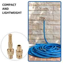 High Pressure Car Wash Gun Brass Adjustable Twist Nozzle + Rotating Nozzle Quick Connector Garden Hose Compatible Car Cleaning / Outdoor Gardening Tool - Multicolor - View 7