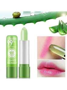 1/5PCS Aloe Vera Lipstick, Long Lasting Nutritious Lip Balm Lips Moisturizer Magic Temperature Color Change Lip Gloss - 彩色 - 查看 3