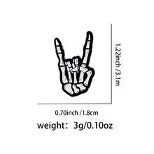 Skeleton Finger Enamel Brooch - Unique Lapel Pin Badge For Backpacks And Clothing - Black - View 11
