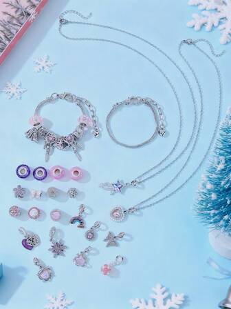 2025 Christmas Advent Calendar DIY Bracelet Beads Accessories, New Year Gift Box, Dream Catcher Necklace, Christmas Surprise Gift