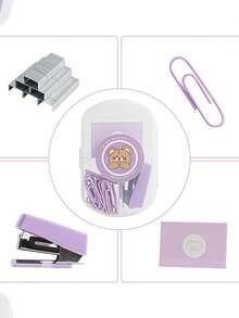 1个便携式迷你订书机，Morandi彩色订书机，金属订书机，纸张装订机套装，学习用品（标签随机，不固定） - 彩色 - 查看 10