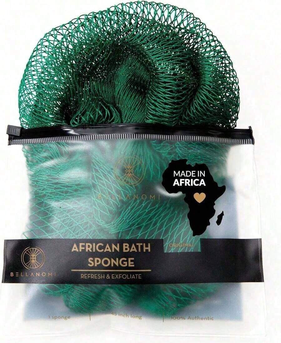African Exfoliating Net Sponge, Authentic, Ly Sourced From Nigeria, 45 Inches Long, Back Scrubber For Daily Use (Indigo),23275022 - màu xanh lá - Xem 1
