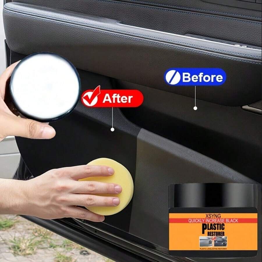 汽车塑料修复剂恢复黑色光泽汽车内饰皮革和面板更新蜡涂层剂汽车抛光和修复涂层