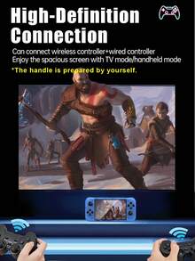 1pc New Open-Source Handheld Game Console With 15,000 Built-In Classic Games And 25 Emulators For PSP, GBA, And FC. A Portable 5-Inch Horizontal Screen Handheld Game Console That Supports Two-Player TV Battles With Dual Joysticks. A Nostalgic, Retro, High-Performance Arcade Game With Lighting And Archiving Capabilities. A Great Holiday Or Birthday Gift. - 彩色 - 查看 5