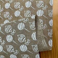 1 pieza Camino de mesa serie árbol de Navidad con copos de nieve y piñas de 270cm*28cm, decorativo rectangular de estilo lino simple para uso en comedor, fiesta y hogar en invierno - Caqui - Ver 6