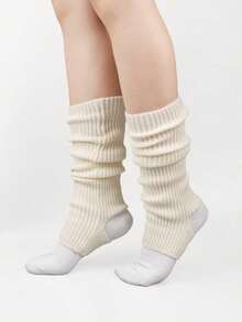 2pcs Women's Leg Warmer Socks - Heavy Duty Ribbed Dance, Ballet, Party Pants - Winter Warmer - Available Colors: Black, White, Red - Hand Washable - Suitable For 80s Retro, Daily, And Formal Occasions - Elegant And Practical Cold Weather Leg Protector - Perfect For Dance Practice And Casual Wear - Close Fitting And Fashionable Design, Long Socks, Women's Leg Protector - Nhiều màu - Xem 11