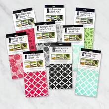 DII Kitchen Millennium, forros lavables y no adhesivos para contenedores y estantes de refrigerador - Incluye 6 que se pueden cortar en verde - Dalia negra - Ver 10