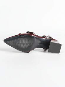 女士高跟鞋、女士时尚漆皮凉鞋、女士时尚休闲后带凉鞋、女士系带凉鞋、女士工作凉鞋、女士玛丽珍鞋、女士镂空凉鞋、女士时尚休闲露跟穆勒鞋 - 酒紅色 - 查看 11