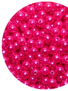 10mm ABS Pearl With Through Hole 125 Units - Crafts - 玫紅色 - 查看 3