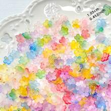 100/150pcs 3D Peach Blossom Sequin Beads, DIY Bracelet Accessories, Shaking Branch Small Flower Jade Hairpin Flower Decor Accessories