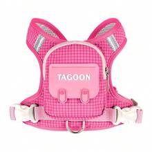 Arnés reflectante ajustable para mascotas y correa, adecuado para perros medianos y pequeños, diseño integrado de mochila para viajes al aire libre, senderismo y paseos, mochila con correa para el pecho de la mascota - Multicolor - Ver 21