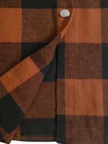 Camisa con botones y estampado de cuadros, camisa de manga larga informal para mujer, primavera y otoño