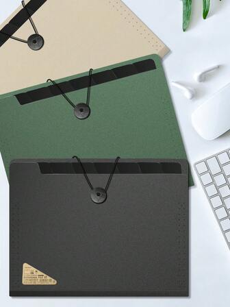 1pc Multi-Layer Accordion File Folder, Minimalist Portable Document Organizer, Office File Folder, Exam Paper Clip Holder