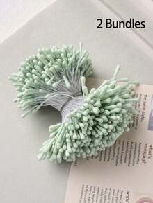 400支/包 2毫米人造花蕊，家居花艺装饰，仿珍珠光泽花蕊，适用于婚礼花艺制作、剪贴簿、婚礼装饰、DIY家居装饰、情人节、生日礼物、毕业典礼、返校季、房间装饰、学习用品