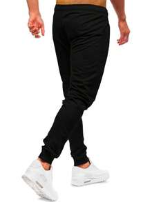 SHENDY Vendy Men's Comfortable Jogger Pants With Pocket And Drawstring - Black - View 4