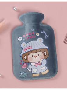 1 pieza Mini bolsa de agua caliente portátil de peluche artificial con diseño de dibujos animados, hecha de material de PVC, sin necesidad de baterías, ideal para uso diario, disponible en varios colores, regalo perfecto para el Día de San Valentín