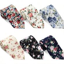 6 Pack Ties For Men 58" 63" 70" Men's Neckties 3.5" Or 2" Wedding Neck TiesJYF - 花的 - 查看 1