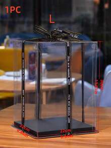 1pc Party/Festival Gift Box, 2-Layer/3-Layer Gift Storage Box,Christmas - Black - View 7