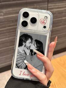 Capa de celular personalizada, proteção total contra quedas, com fotos em alta definição de casamento, casal, família, animais de estimação, férias e amigos. Compatível com iPhone 17/17PM/17PRO/AIR/16PM/16/15/14/13/12/11 e S25/S24/S23/S22/S21/A55/A53/A52/A15/A13/A12 e outros modelos. - Claro - Ver 6
