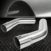 2x 2.5 Inch OD Custom 45 Degree Polished S.Steel Mandrel Bend Exhaust Pipe Tube - 1 - View 1