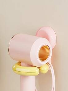 1pc Bathroom Hair Dryer Holder Wall Mount Rack, Suction Cup No Drilling Required - Multicolor - View 12