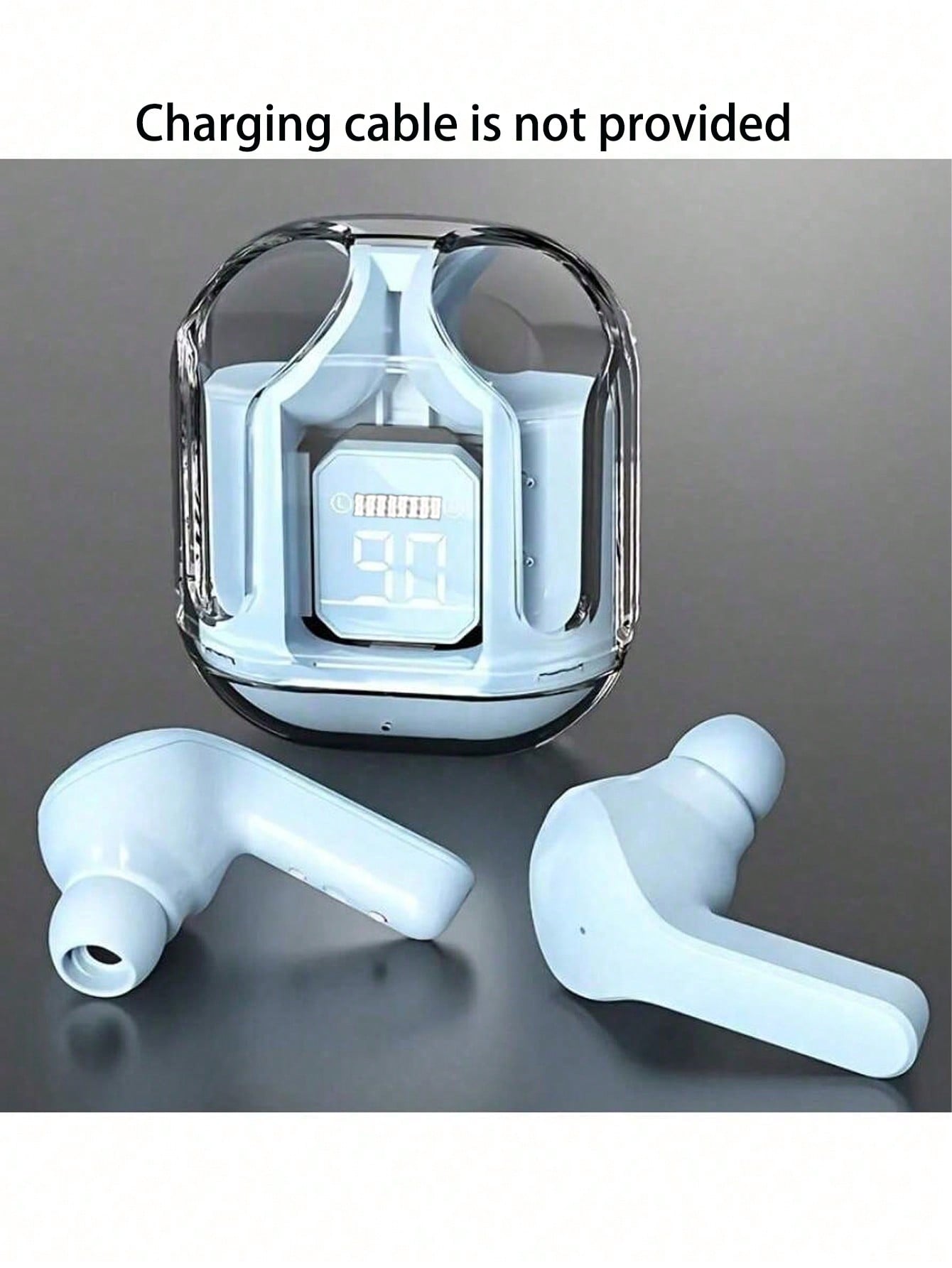 سماعة أذن لاسلكية بلوتوث شفافة واحدة – شاشة وتحكم...