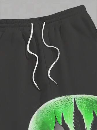 男士 3D 骷髅印花休闲慢跑裤，复古运动长裤，适合嘻哈和健身