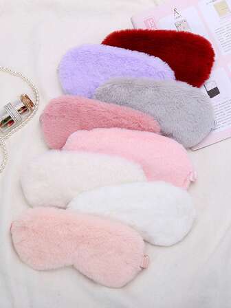 1 pieza Antifaz de ojos suave y acogedor - Máscara de sueño transpirable y cómoda para viajes y siestas. Antifaz cómodo y transpirable para viajes, descanso en la aviación, turnos nocturnos y siestas, de tela de poliéstunicolorsólido, blanco, negro, gris. Ayuda para dormir, diseño minimalista, textura suave.