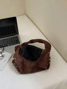 2025 New Retro High-End Handbag, Fashionable Versatile Nichey Rivet Shoulder Bag