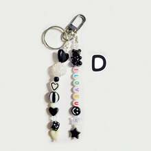 1PC Custom Name Keychain, Personalized Letter/Number Beads, Backpack Accessories, Unique Custom Gifts - Dopamine Keychain - View 9