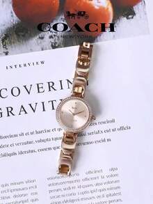 Coach Park Signature Rose Gold Dial Rose Gold Steel Strap Watch For Women - Rose Gold - View 6