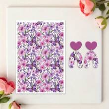 1 PC Gorgeous Abstract Oil Painting Series Pattern Soft Ceramic Earrings Water Transfer Paper Color Painting Leopard Handmade Clay Disposable Water-Soluble Stickers - Multicolor - View 17