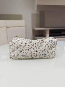 简约花卉铅笔盒，学生桌面文具收纳袋，自然风化妆包，返校必备，笔，学习用品，返校用品，优雅学习用品，办公用品，精美礼品，女孩背包，入学，桌面收纳盒，化妆包 - 紫羅蘭 - 查看 11